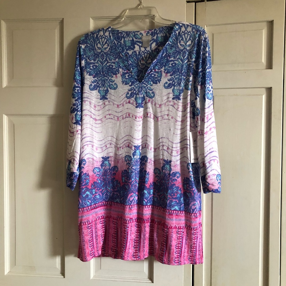 Chicos linen blend size 2 tunic - new